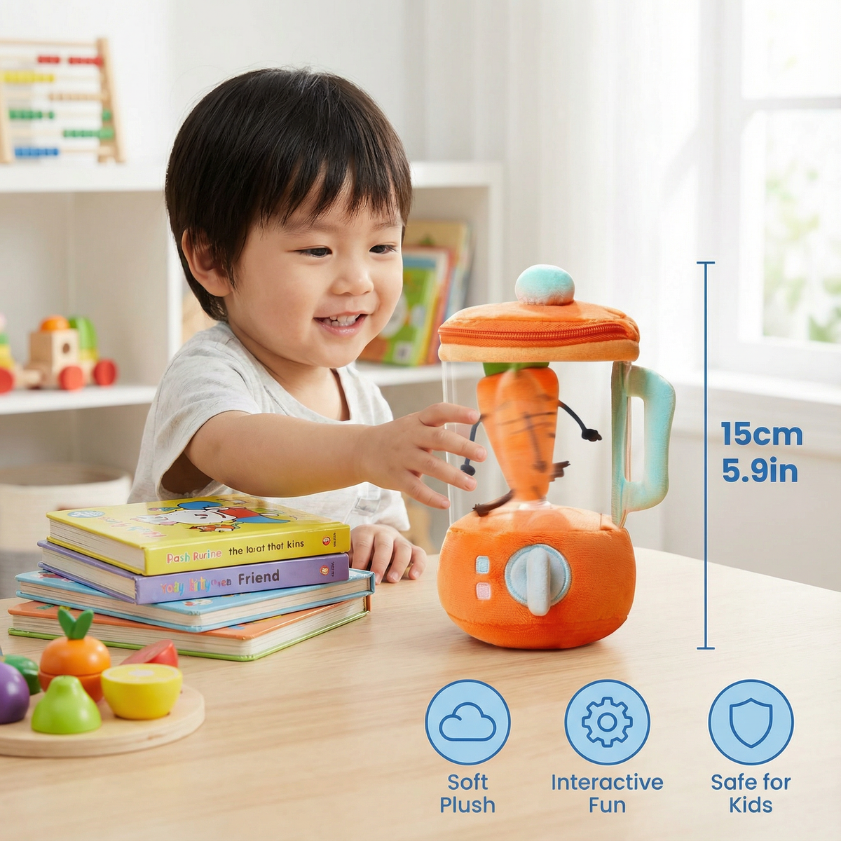Funny Carrot Mixer Kids Plush Toy