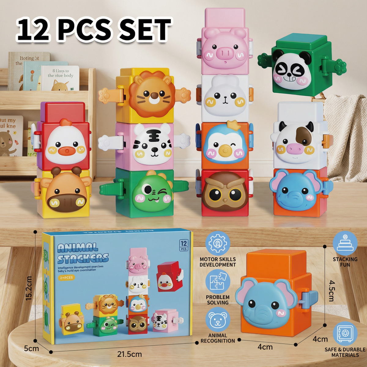 Educational Montessori Animal Stacking Toy