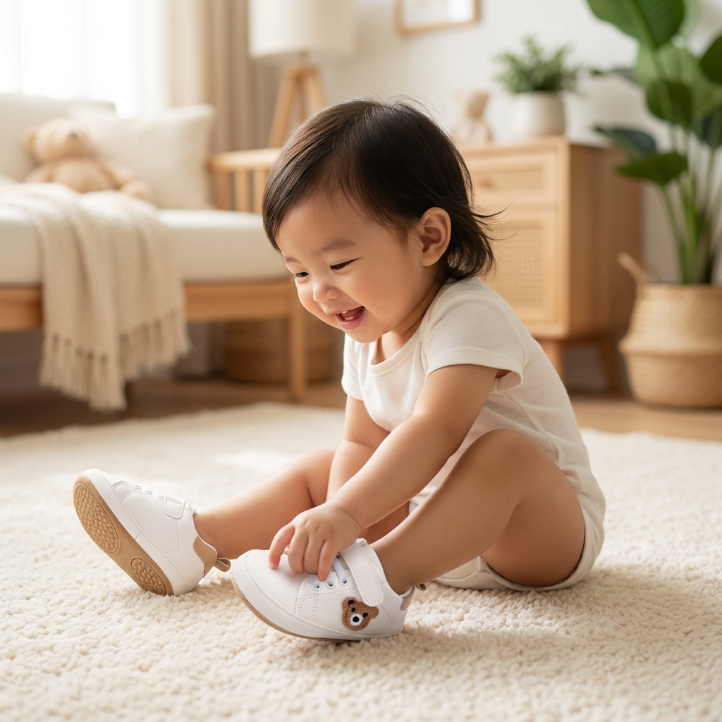 Toddler Shoes with Cute Bear Design