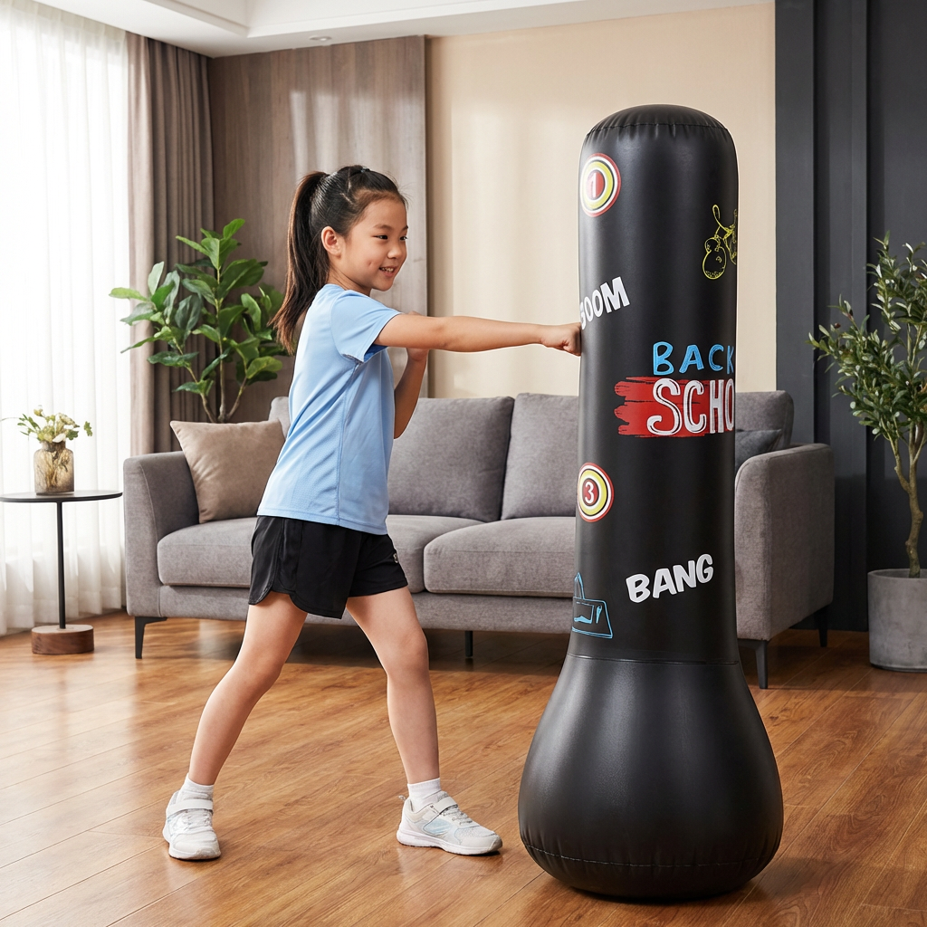 Inflatable Children’s Punching Bag with Water Filling