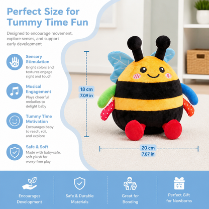 Interactive Musical Tummy Time Bee Plush Toy