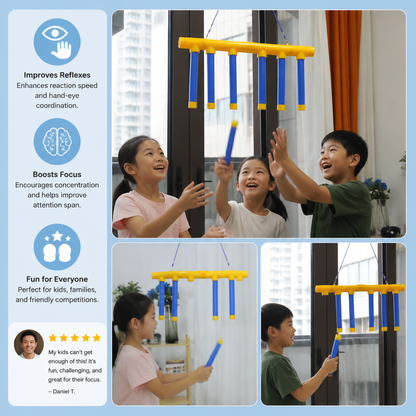 Falling Sticks Reflex Challenge Game – Hand-Eye Coordination Toy