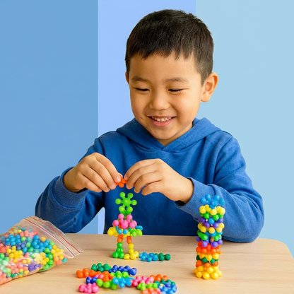 Snowflake Building Blocks for Children ⎜ Creative 3D Puzzle Toy for Educational Fun and Fine Motor Skills