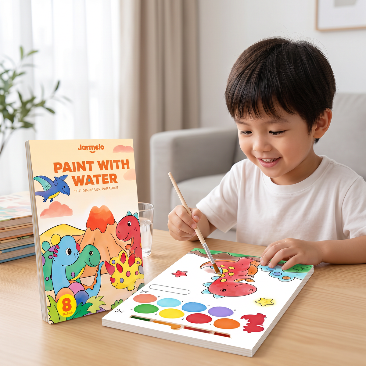 Watercolor Painting Book with Brush – Mess-Free Paint with Water Fun