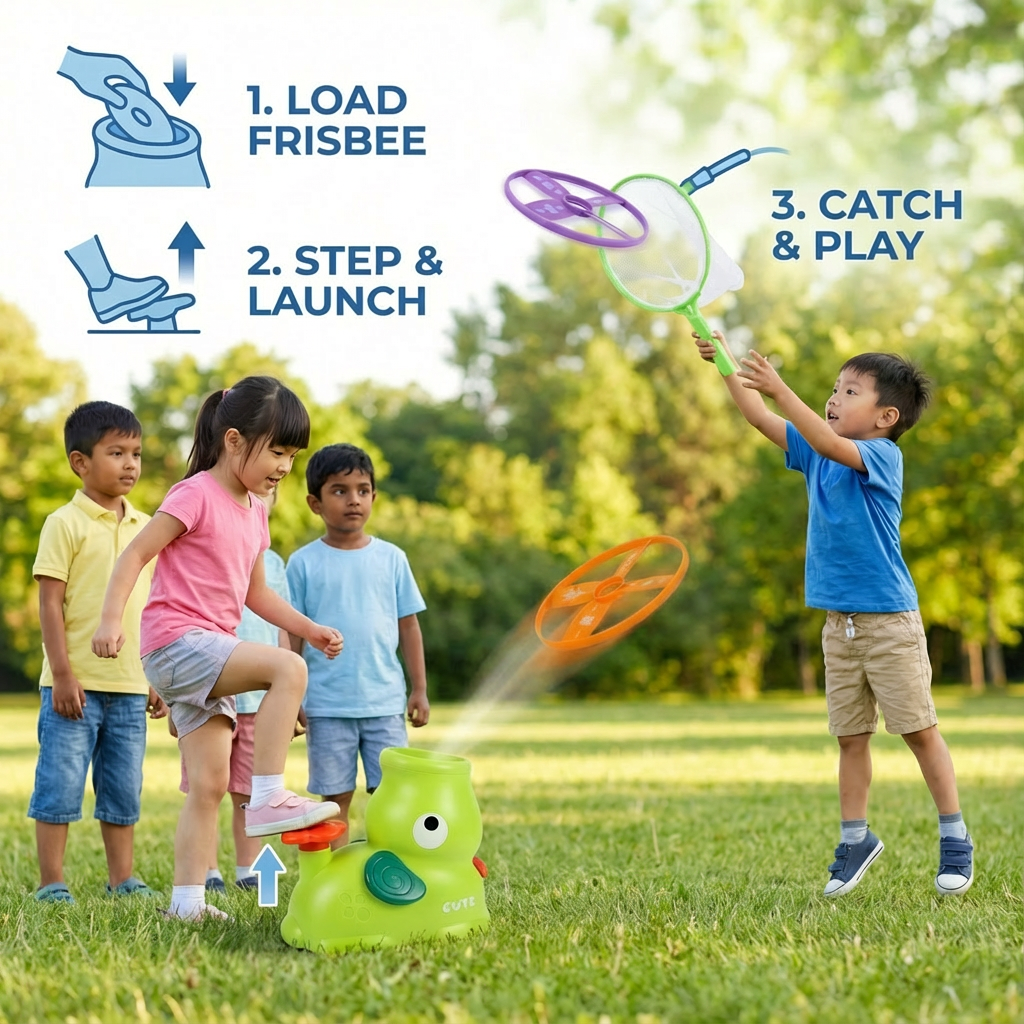 Frisbee Net Toy - Flying Disc Launcher