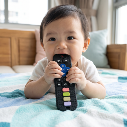Silicone Remote Control Baby Teether – BPA-Free Sensory Chew Toy