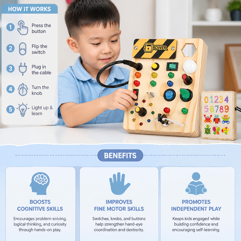 Interactive Montessori Learning Board For Children