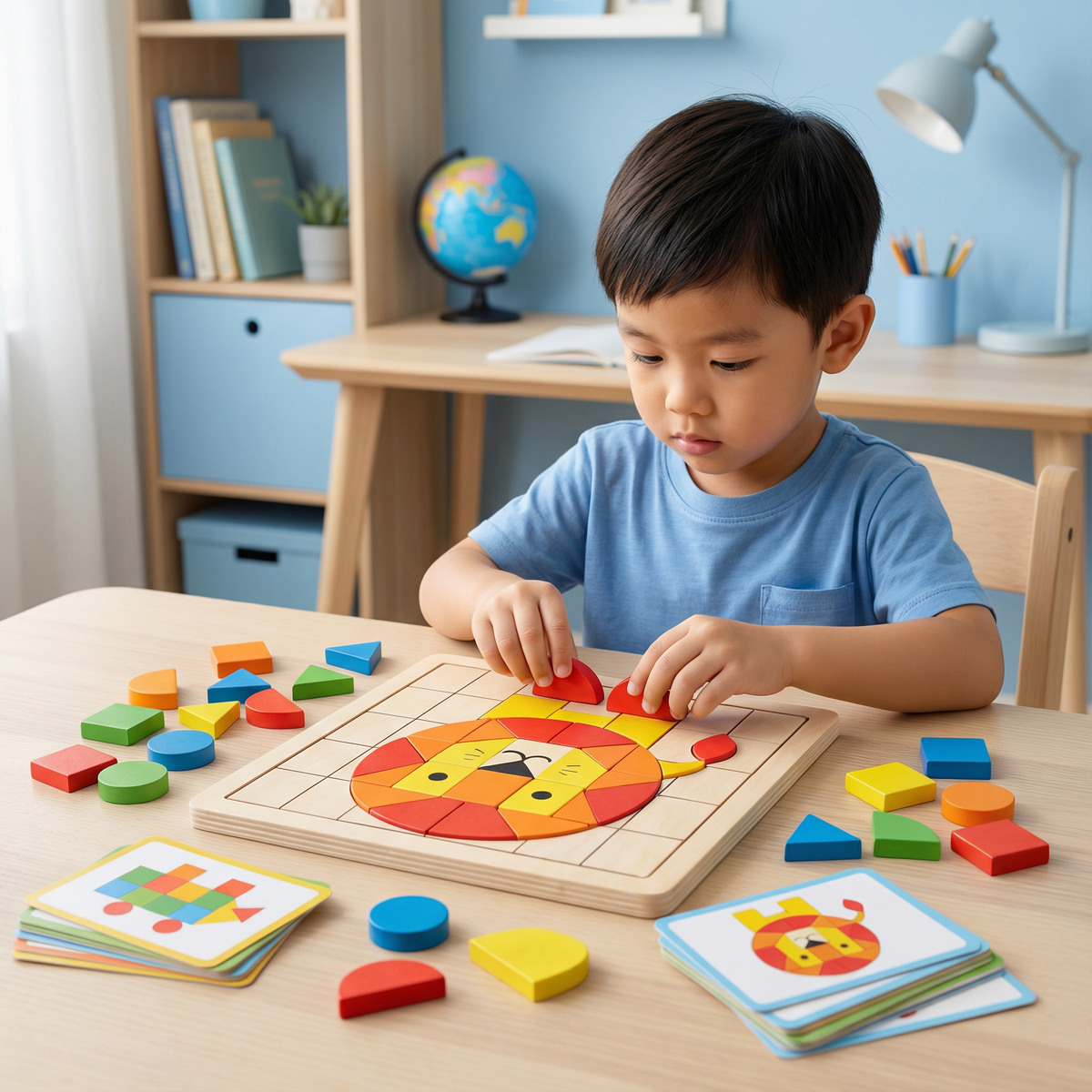 Montessori Mosaic Puzzle Colours and Shapes Game