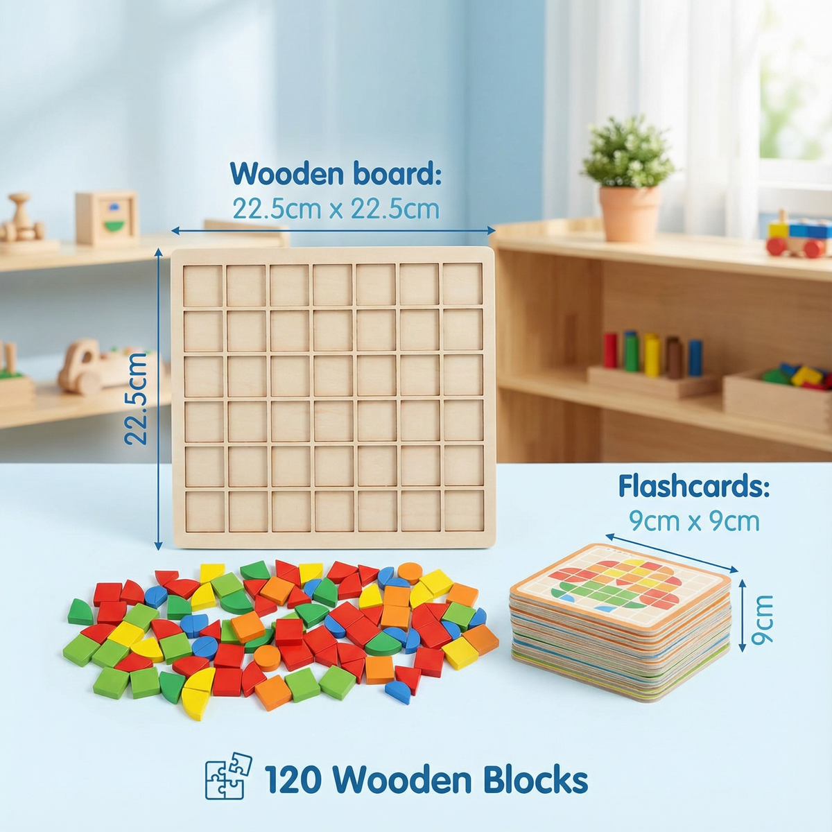 Montessori Mosaic Puzzle Colours and Shapes Game