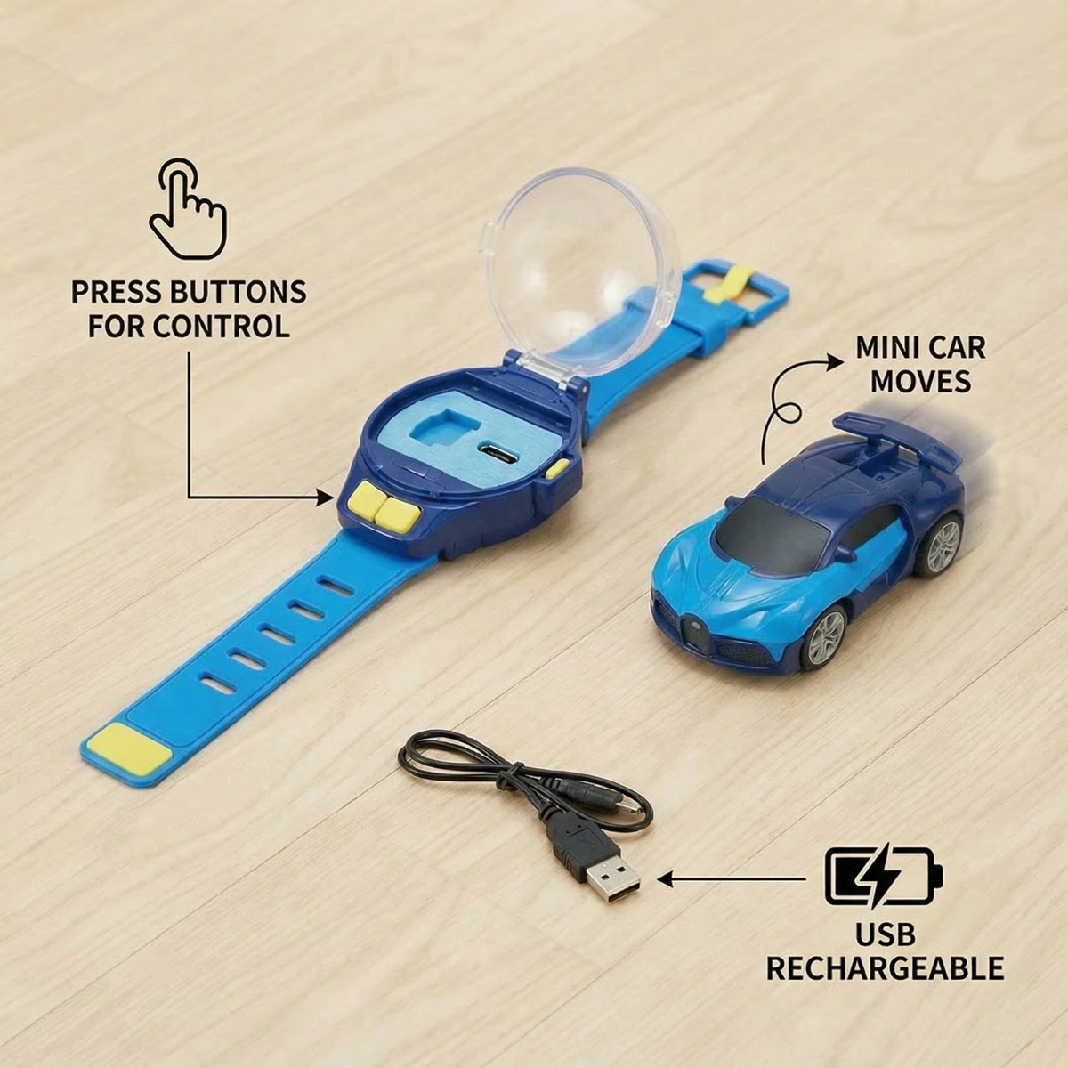Remote-Controlled Mini Bracelet Car