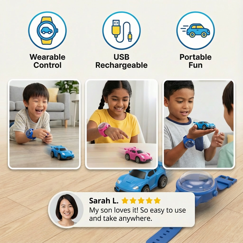 Remote-Controlled Mini Bracelet Car
