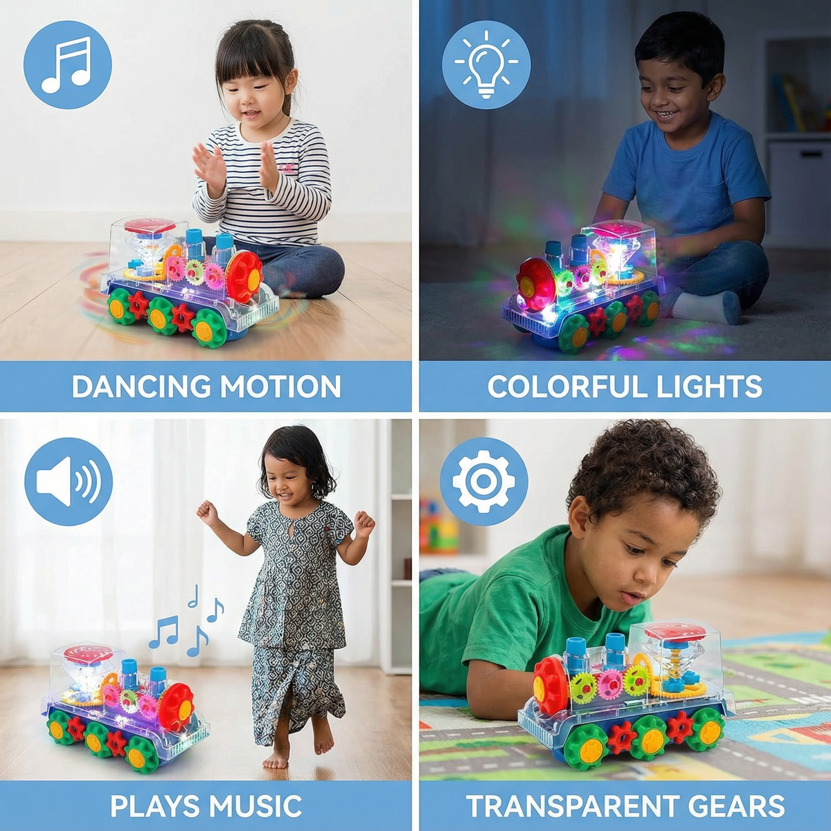 Dancing and Light-Up Music Steam Train