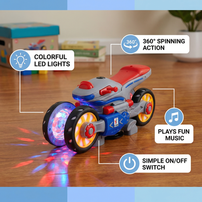 Glowing and Dancing Music Motorcycle