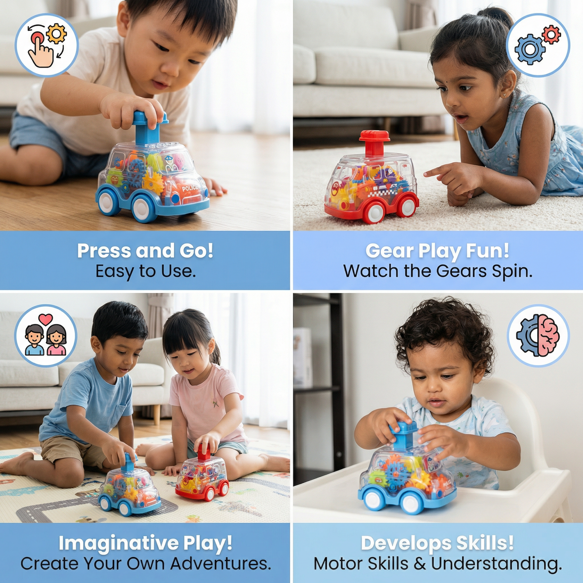 Press and Go - Gear Play Cars