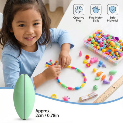 Children’s Pop Beads Set ⎜ Colorful DIY Jewelry Kit for Creative Play and Fine Motor Skill Development