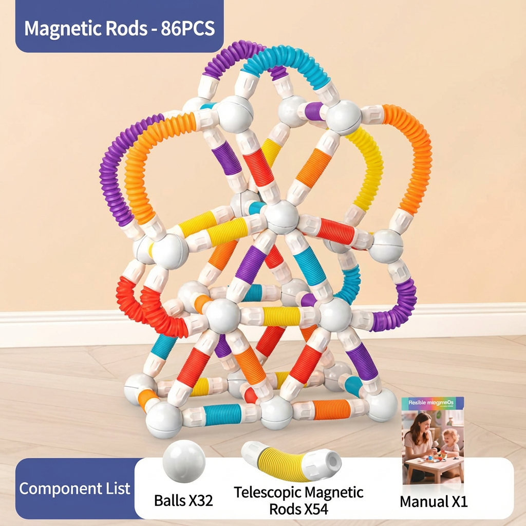Montessori Malleable Magnetic Building Blocks