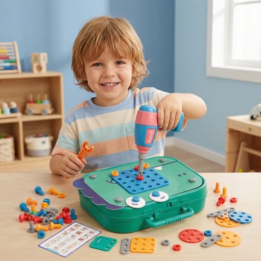Handyman Building Set for Children in Cute Dino Design