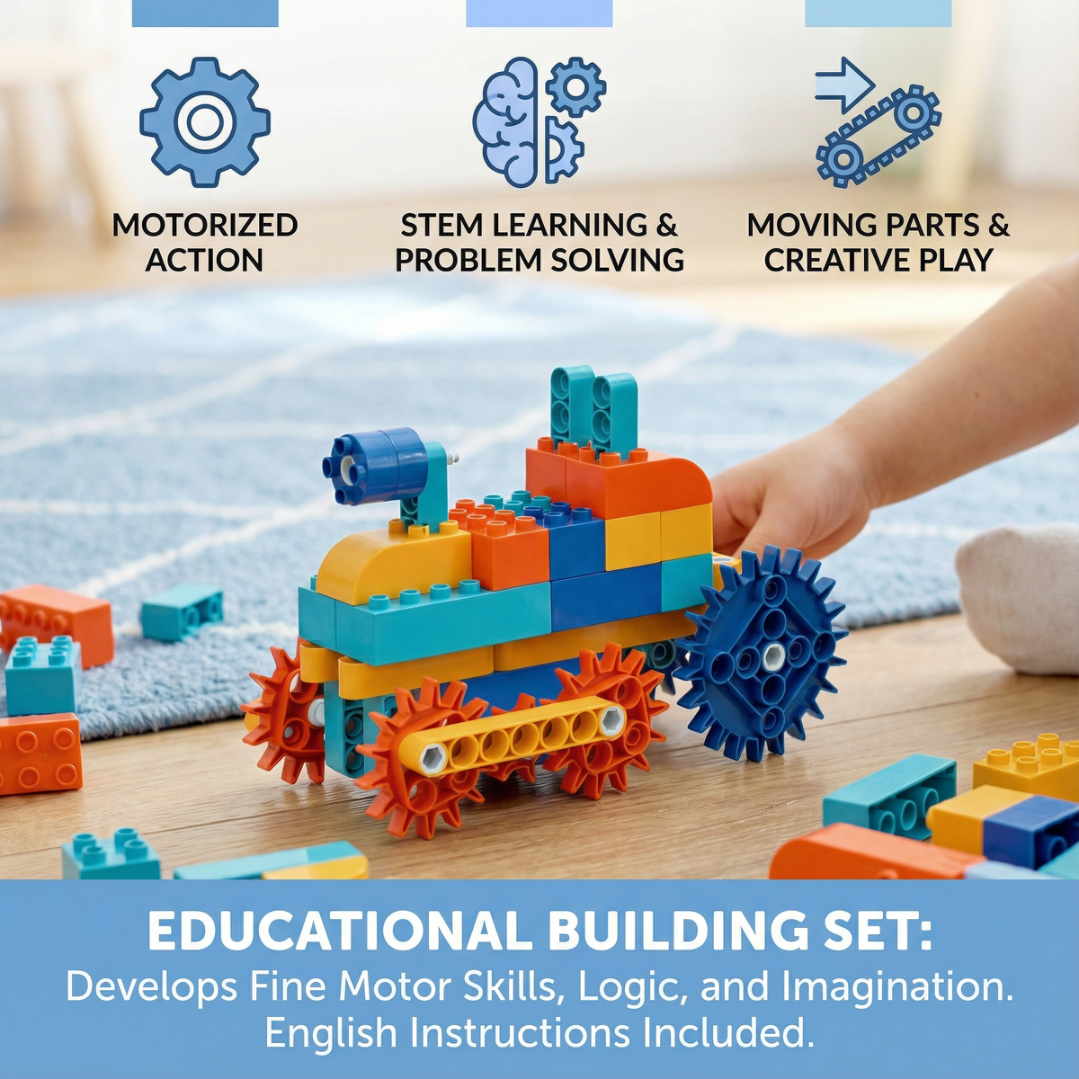 Science And Educational Building Blocks With Motor