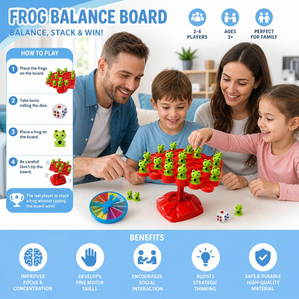 Frog Balance Board – Skill-Building Family Game