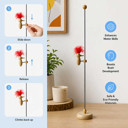 Wooden Woodpecker Learning Toy for Kids