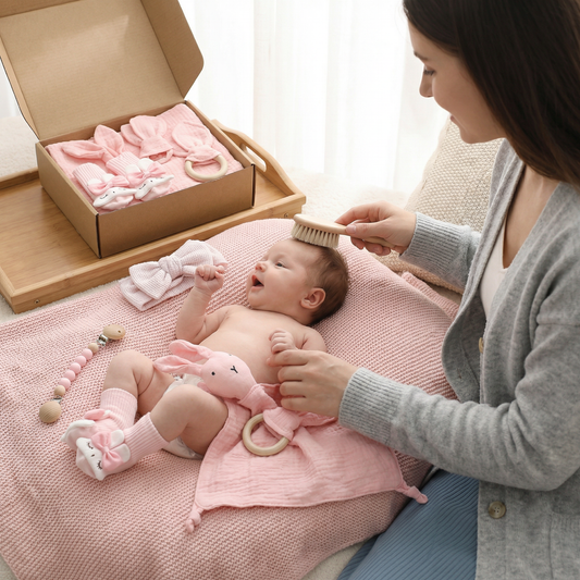 6-Piece Newborn Gift Box Set – Baby Essentials Starter Kit