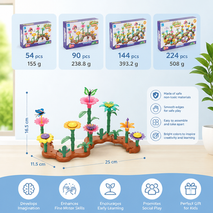 Flower Garden Building Toy for Kids – Creative Planting & Learning Playset for Little Gardeners