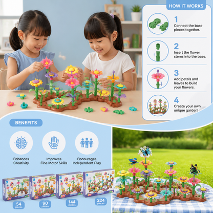 Flower Garden Building Toy for Kids – Creative Planting & Learning Playset for Little Gardeners