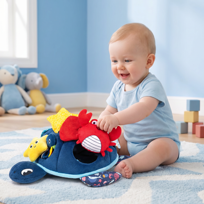 Montessori Turtle Activity Toy – Soft Sensory Play for Kids