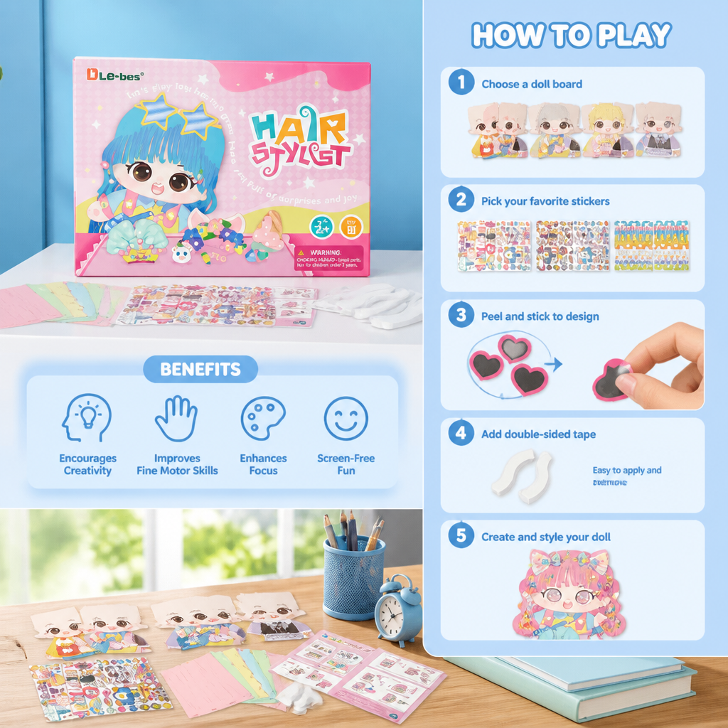 DIY Hair Stylist Craft Kit for Kids