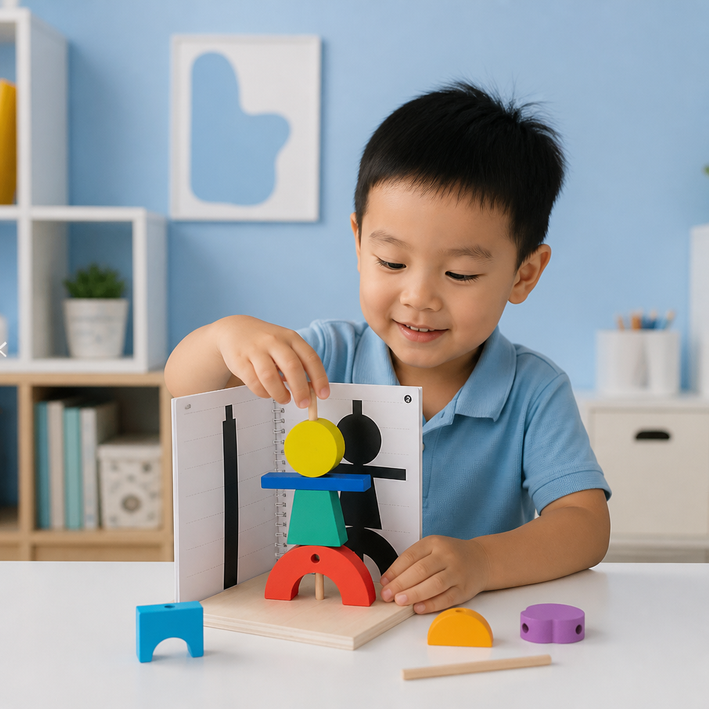Wooden 3D Shadow Matching & Spatial Thinking Puzzle for Kids