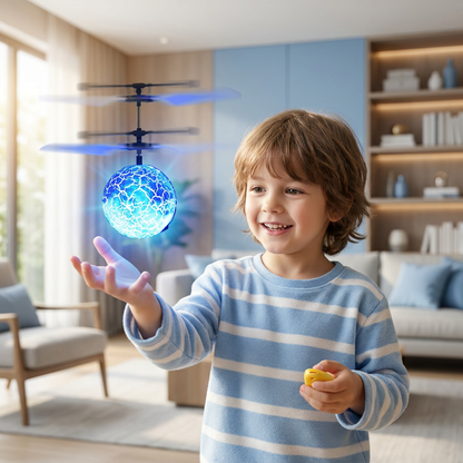 Hand-Controlled Flying LED Ball Drone for Kids