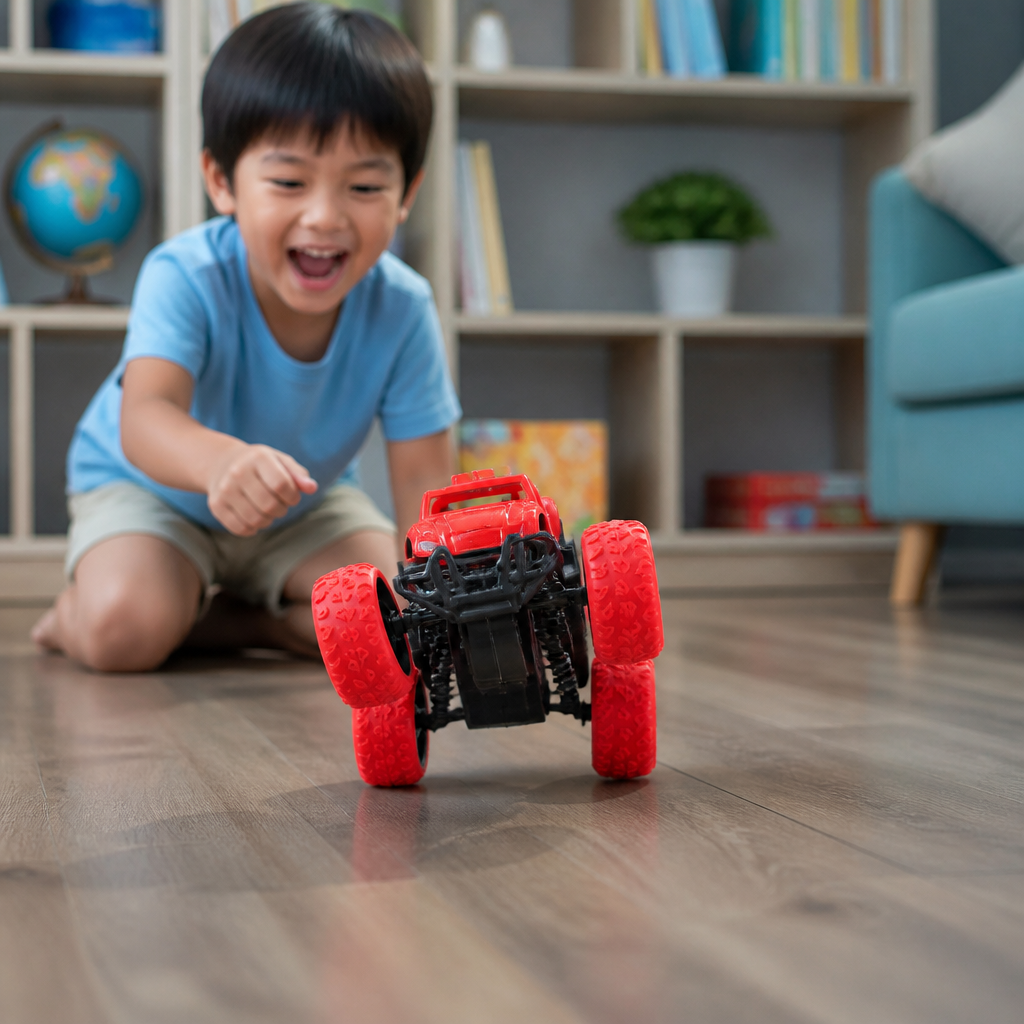 Friction-Powered Monster Truck Stunt Car for Kids