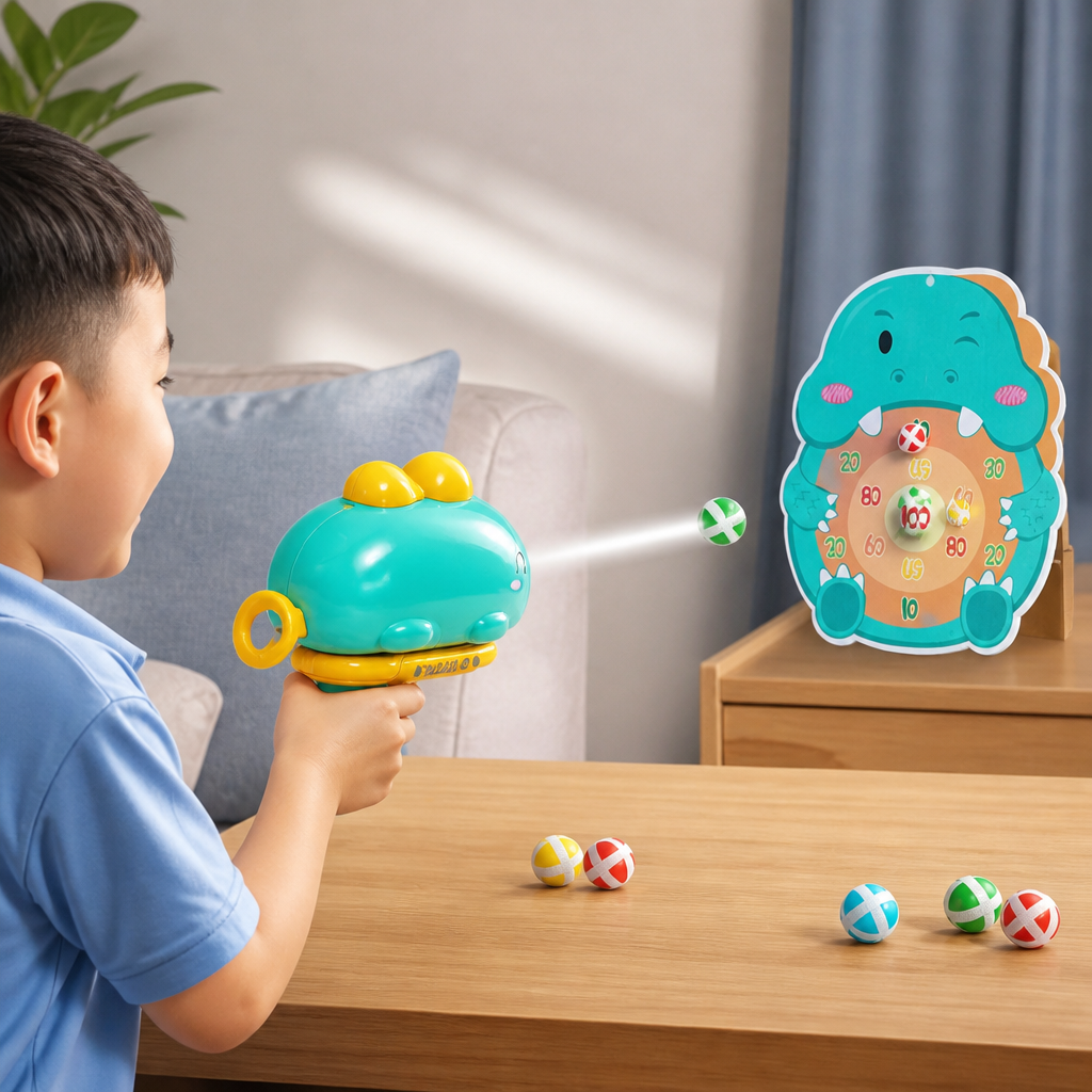 Dinosaur Sticky Ball Shooter – Target Shooting Game for Kids