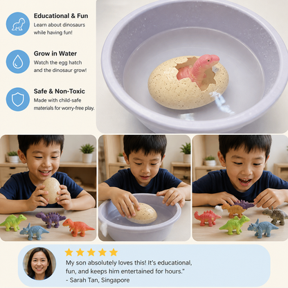 Educational Grow-in-Water Dinosaur Hatching Egg Toy for Kids