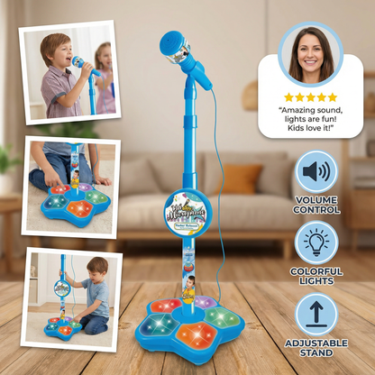 Kids Karaoke Machine with Microphone Stand – Singing Fun Set