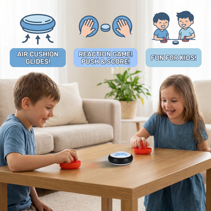 Mini Air Hockey Table Game for Kids – Reaction Game with Pucks