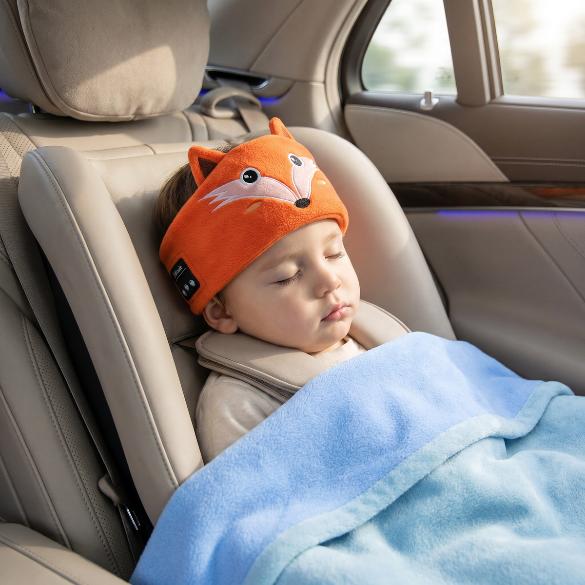 2-in-1 Sleep Headband with Bluetooth Speakers – Soft Wireless Headband for Travel & Sleep
