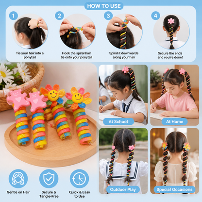 Cute Kids Spiral Hair Tie Set
