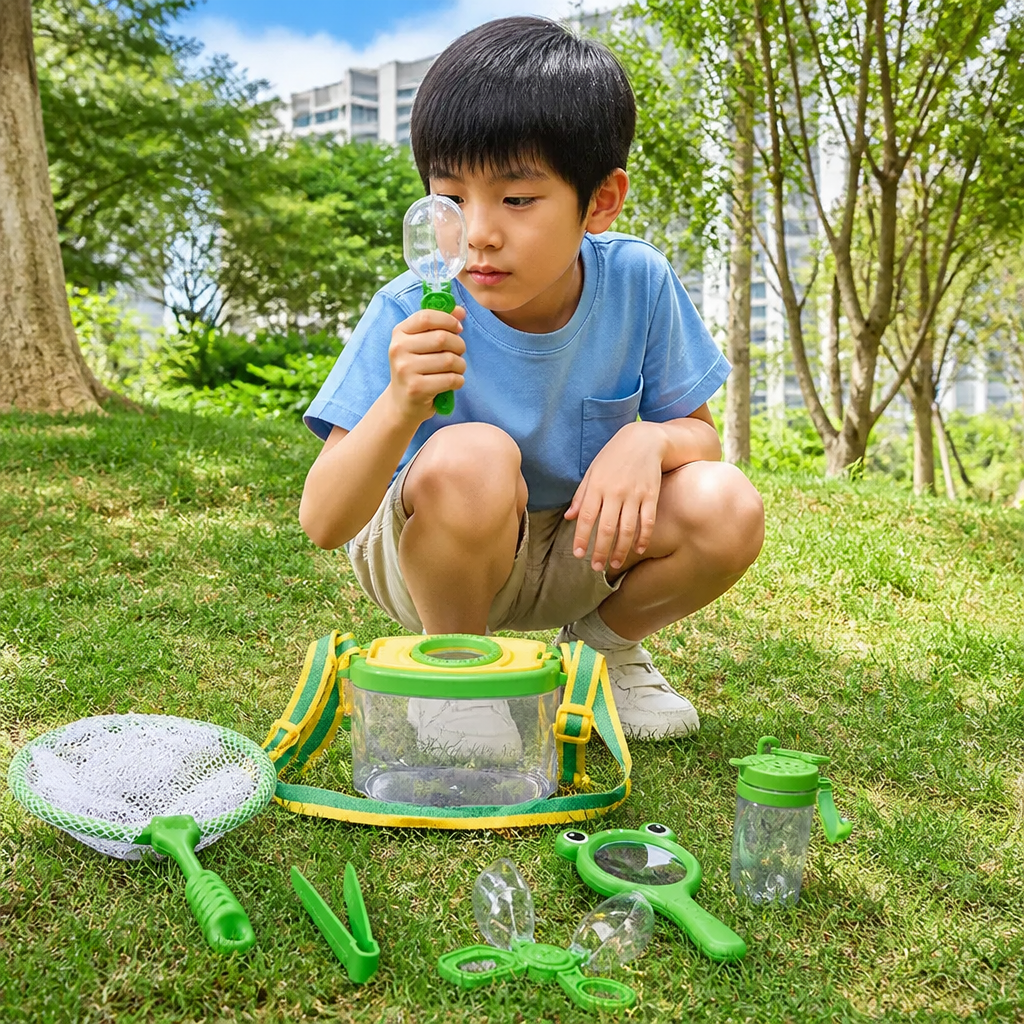 Kids Outdoor Bug Observation Explorer Kit with Accessories