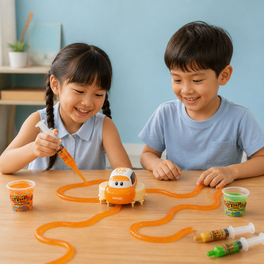 Magic Slime Race Track Set – DIY Electric Car Adventure