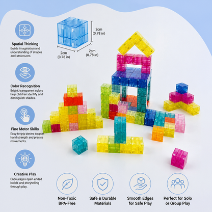 Montessori Cube Building Block Set for Kids