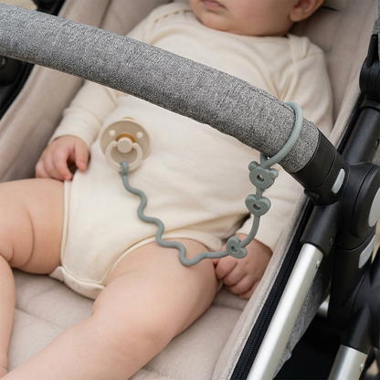 Silicone Baby Clip with Anti-Loss Protection – for Pacifiers & Toys (5 Pieces)