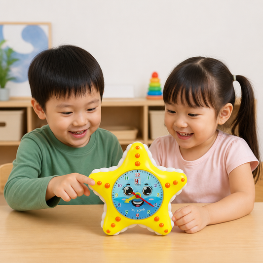 Starfish Clock Learning Toy – Interactive Time Teaching Toy for Kids
