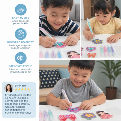 DIY Bead Art Pen Kit – Create & Decorate Animal Designs