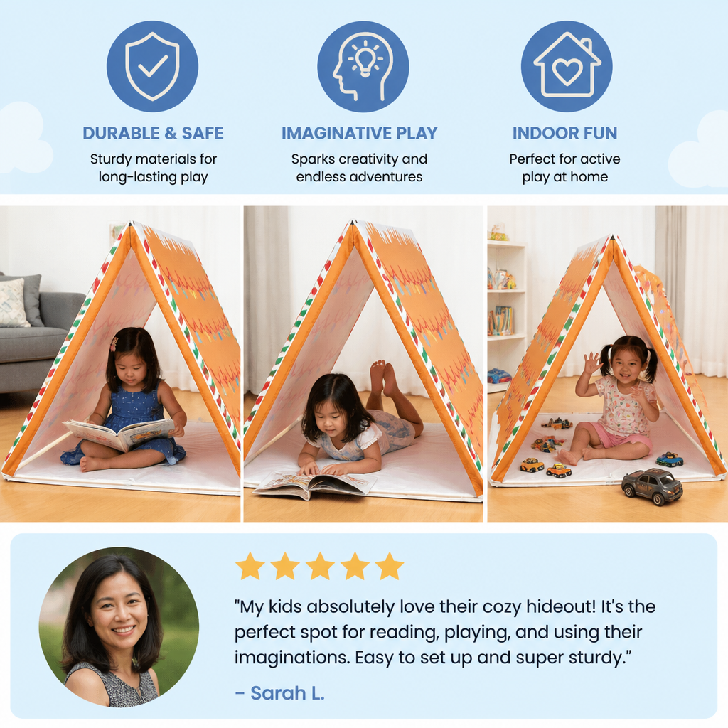 Christmas Gingerbread House Play Tent for Kids