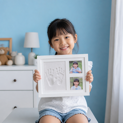 DIY Kids Handprint Keepsake Frame Kit – Hand Impression & Photo Display