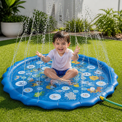 Inflatable Kids Splash Pad with Sprinkler – Outdoor Water Play Mat for Garden & Beach