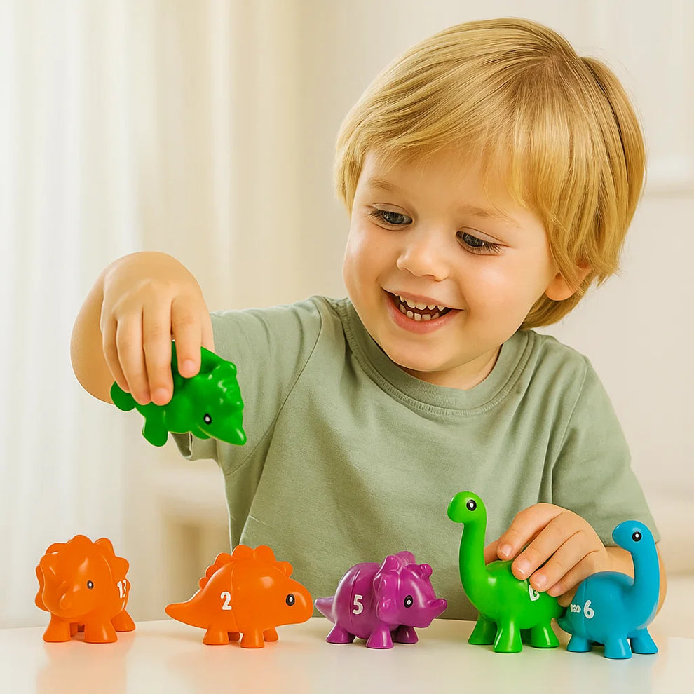 Educational Montessori Colour Dinosaur Sorting Game Set