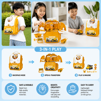3-in-1 Backpack Playset for on the Go