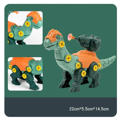 Dinosaur Screw Toy Set with Suction Cup Cannon